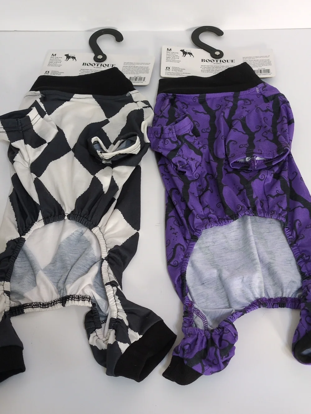 NWT Lot 2 Medium Bootique Pet Pajamas Halloween Harlequin & Spooky Trees